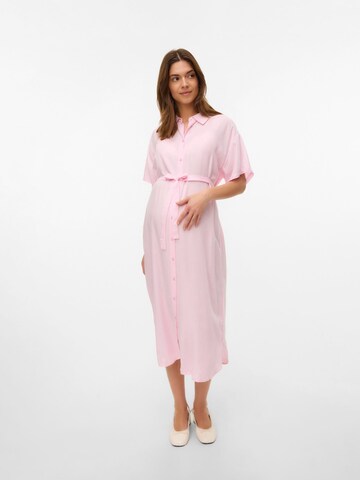Vero Moda Maternity Shirt dress 'VMMBumpy' in Pink