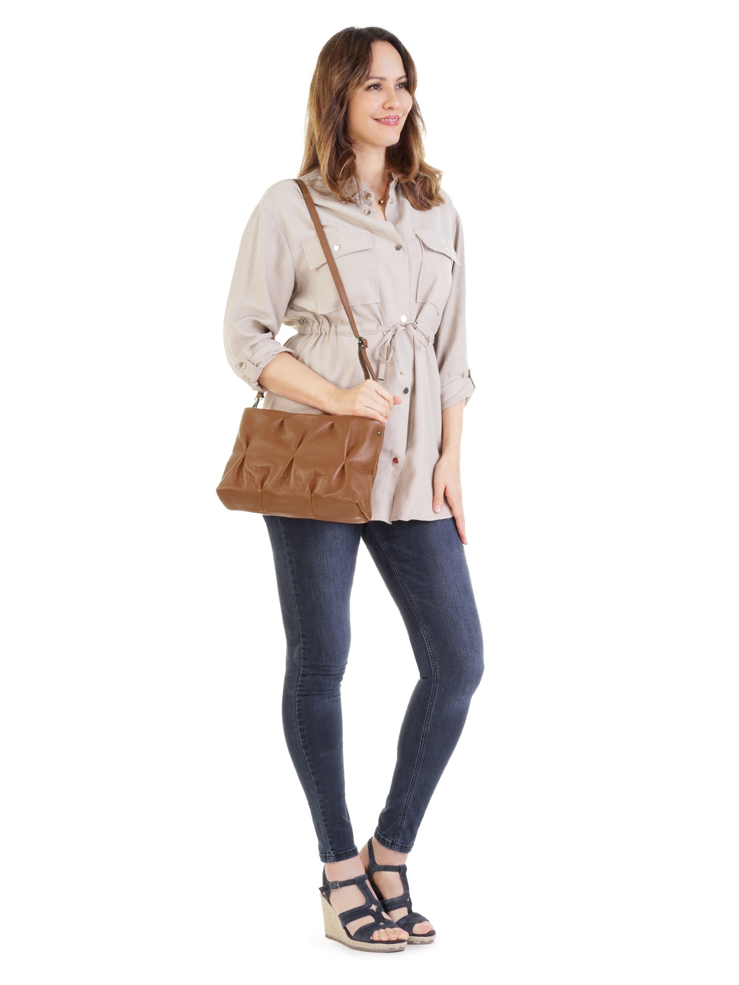 Sac à bandoulière Cluty en marron