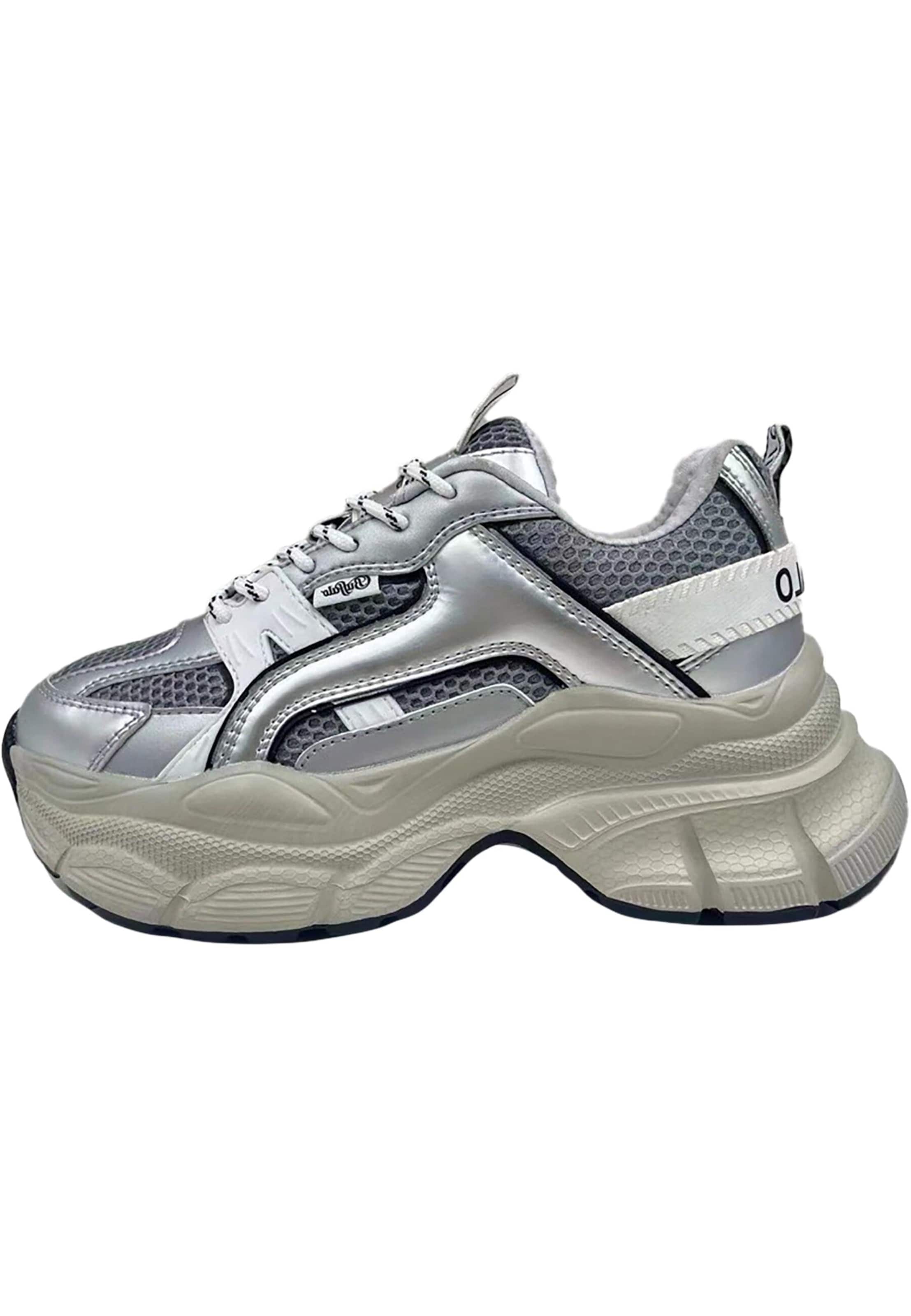 BUFFALO Sneakers laag in Zilver: voorkant