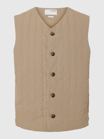 SELECTED HOMME Vest in Brown: front
