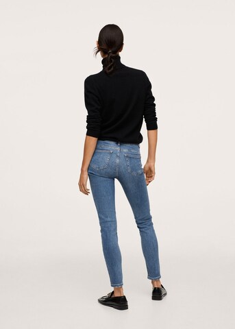 MANGO Skinny Džíny – modrá