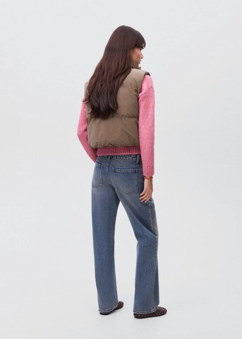 MANGO TEEN Vest 'Bicolor' in Brown