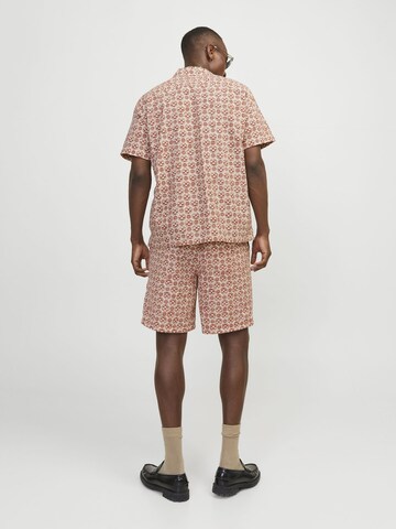 JACK & JONES Comfort fit Button Up Shirt in Red