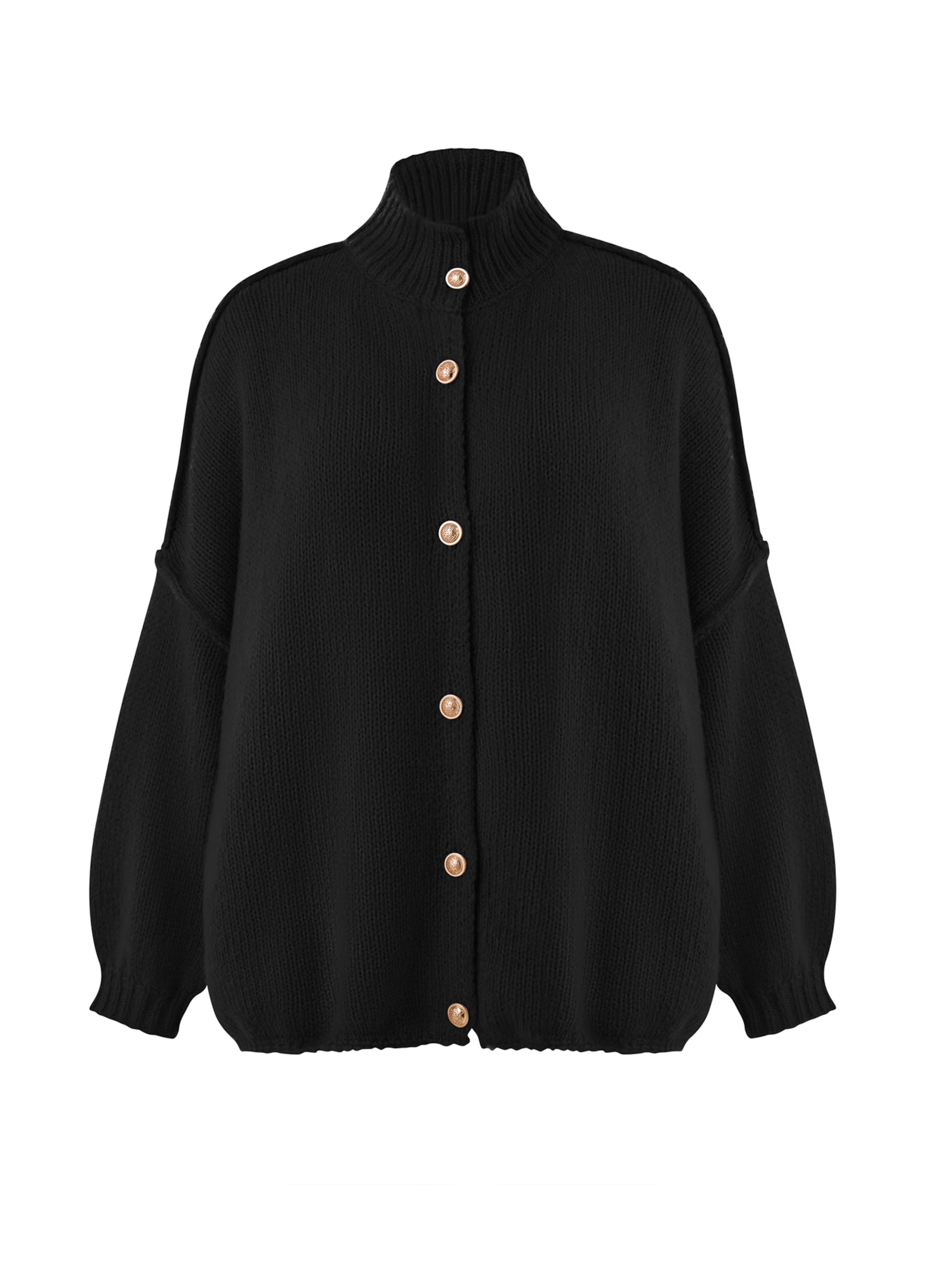 Imily Bela Strickjacke in Schwarz: Vorderseite