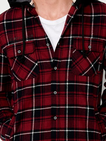 KOROSHI Regular Fit Hemd in Rot