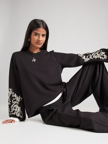 VILA Mikina 'VISIFFI' - Čierna: predná strana