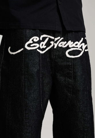 Ed Hardy Свободный крой Джинсы в Черный