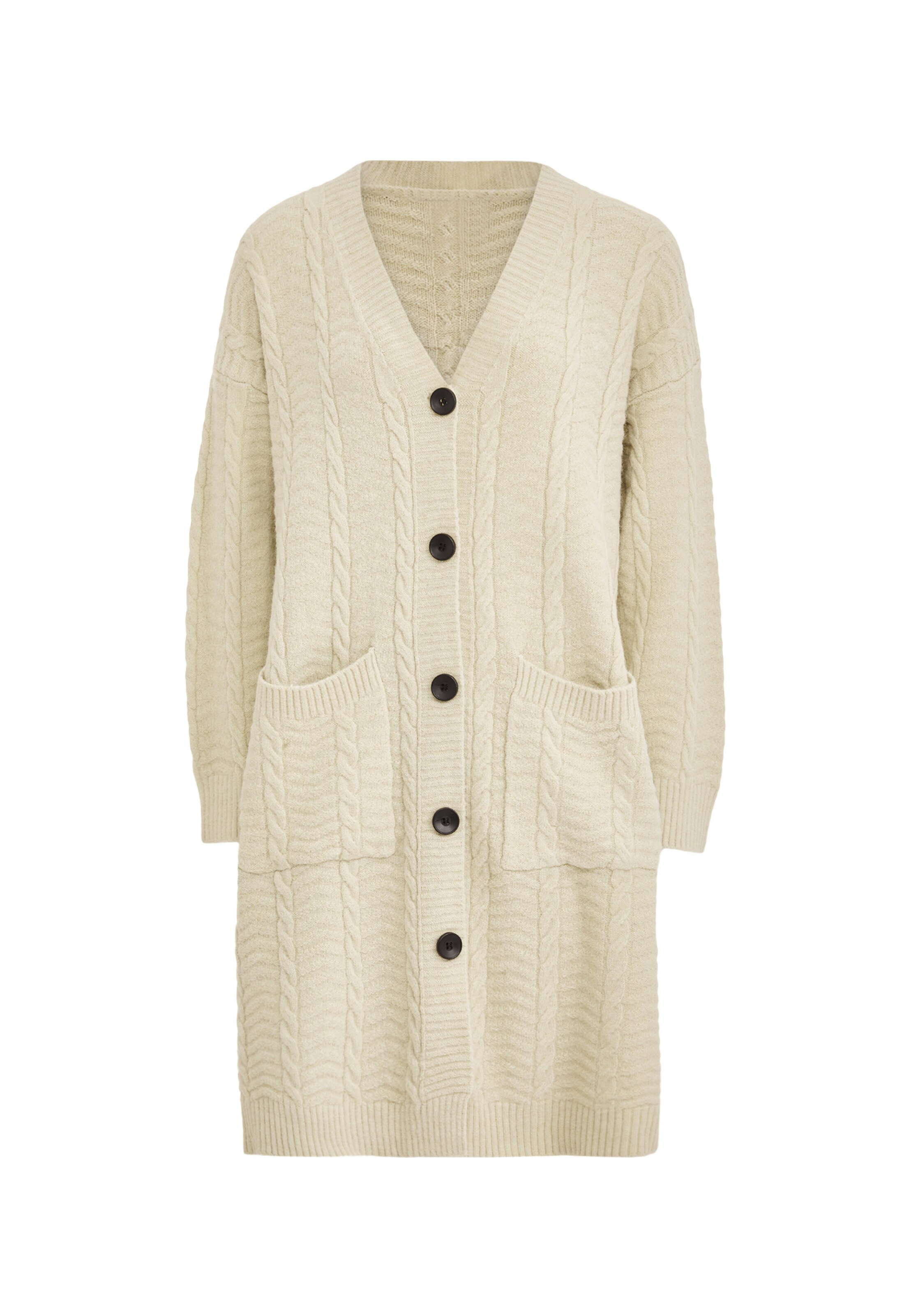 Tanuna Strickjacke in Beige: Vorderseite