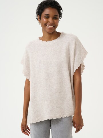 Pull-over 'Dammi' Cream en gris : devant
