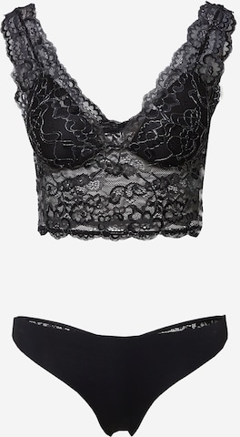 Bustier Ensemble de linge 'CHLOE' ONLY en noir : devant