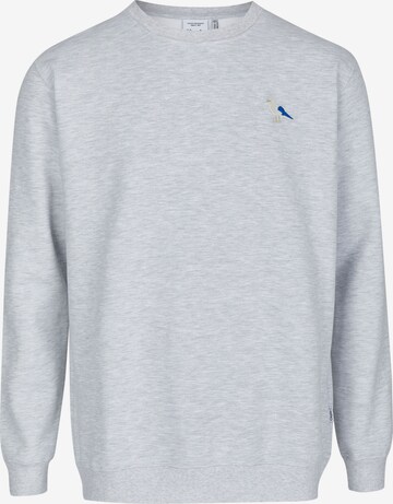 Cleptomanicx Sweatshirt 'Embro Gull' in Grau: Vorderseite