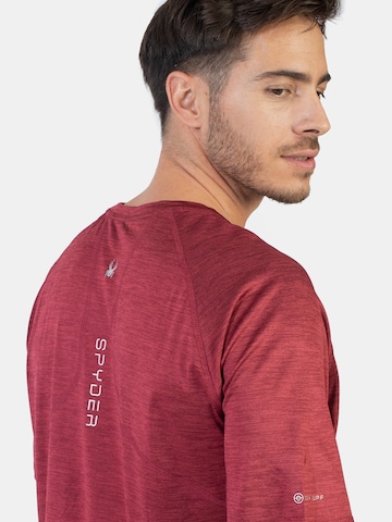 T-Shirt fonctionnel Spyder en rouge