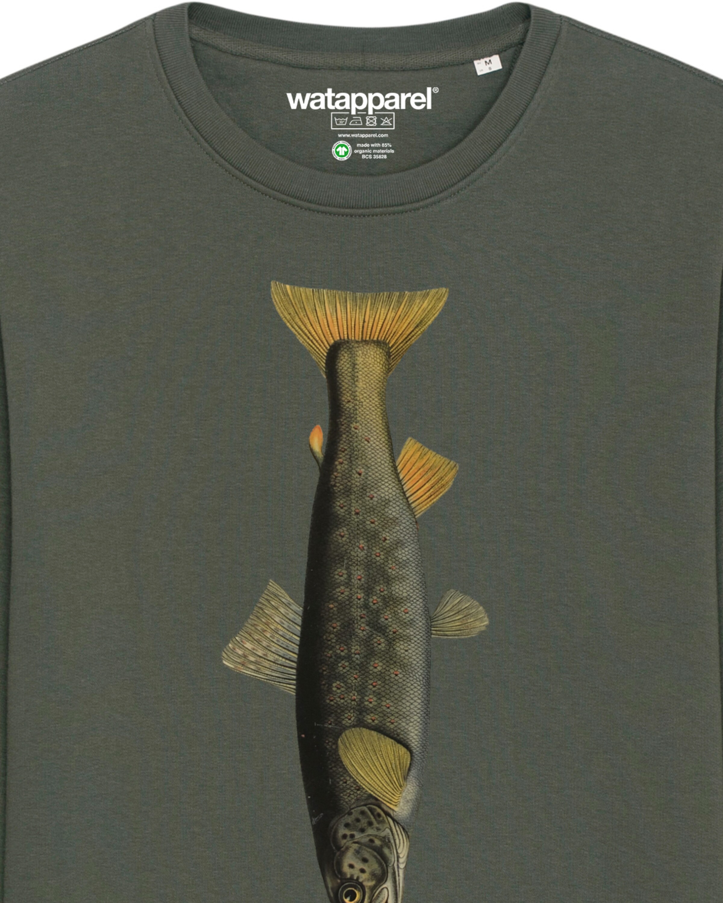 Watapparel Sweatshirt 'Forelle' in Groen