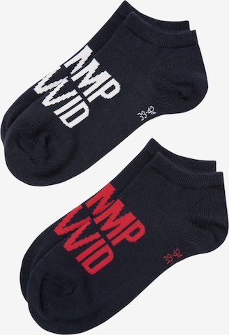 CAMP DAVID Ankle Socks in Blue: front