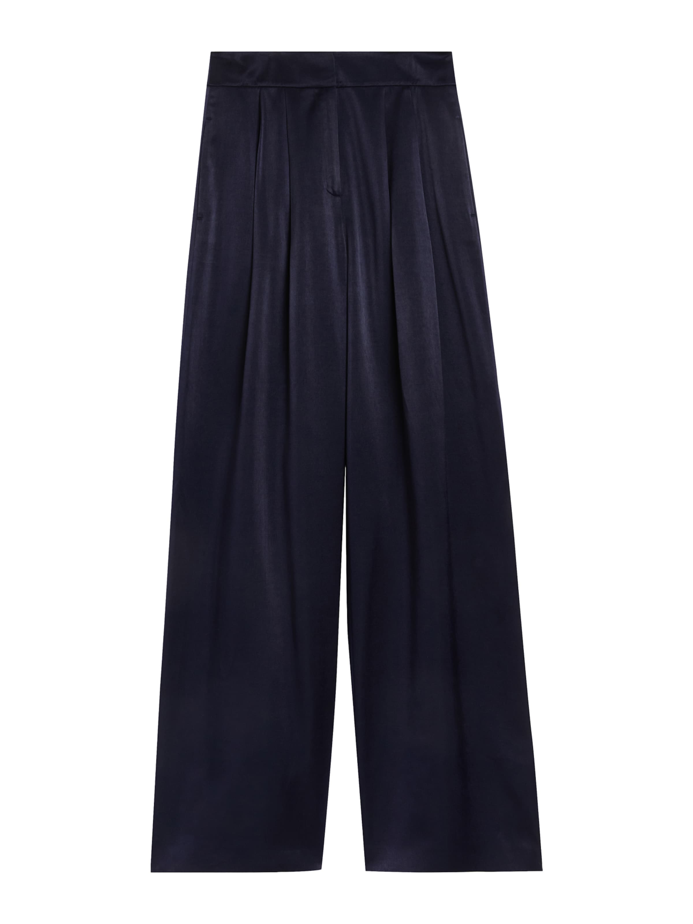 Ted Baker Wide leg Παντελόνι πλισέ σε μπλε: μπροστά