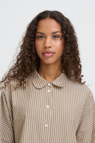 ICHI - Blusa 'GILEY' em bege