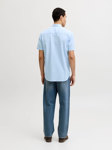 JACK & JONES Comfort fit Button Up Shirt in Blue