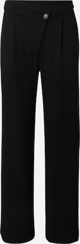 juoda EDITED Standartinis Klostuotos kelnės 'Callista Trousers': priekis