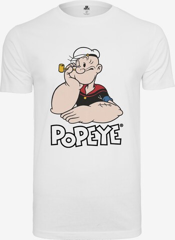 Mister Tee Shirt 'Popeye' in Wit: voorkant