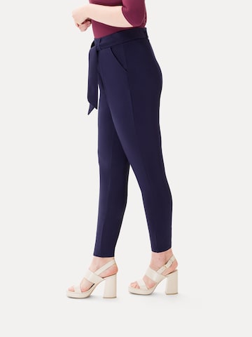 Les Lunes Tapered Pleat-Front Pants 'Jade' in Blue
