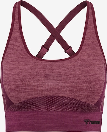 Hummel Bustier Sporttop in Lila: voorkant