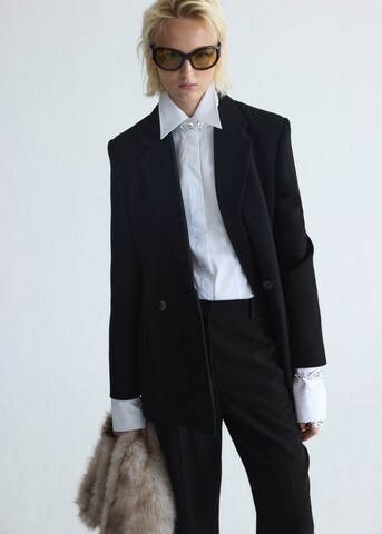MANGO Wide leg Trousers 'HONEY' in Black