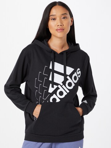 ADIDAS SPORTSWEAR Αθλητική μπλούζα φούτερ σε μαύρο: μπροστά