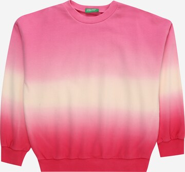 Sweat-shirt UNITED COLORS OF BENETTON en rose : devant