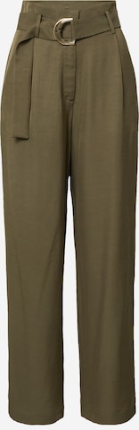 Guido Maria Kretschmer Collection Pleat-Front Pants 'Ida' in Green: front