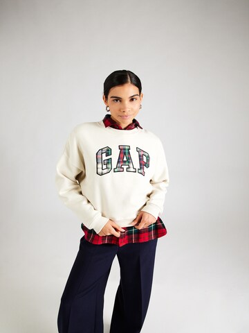 GAPSweater majica 'HERITAGE' - bež boja: prednji dio
