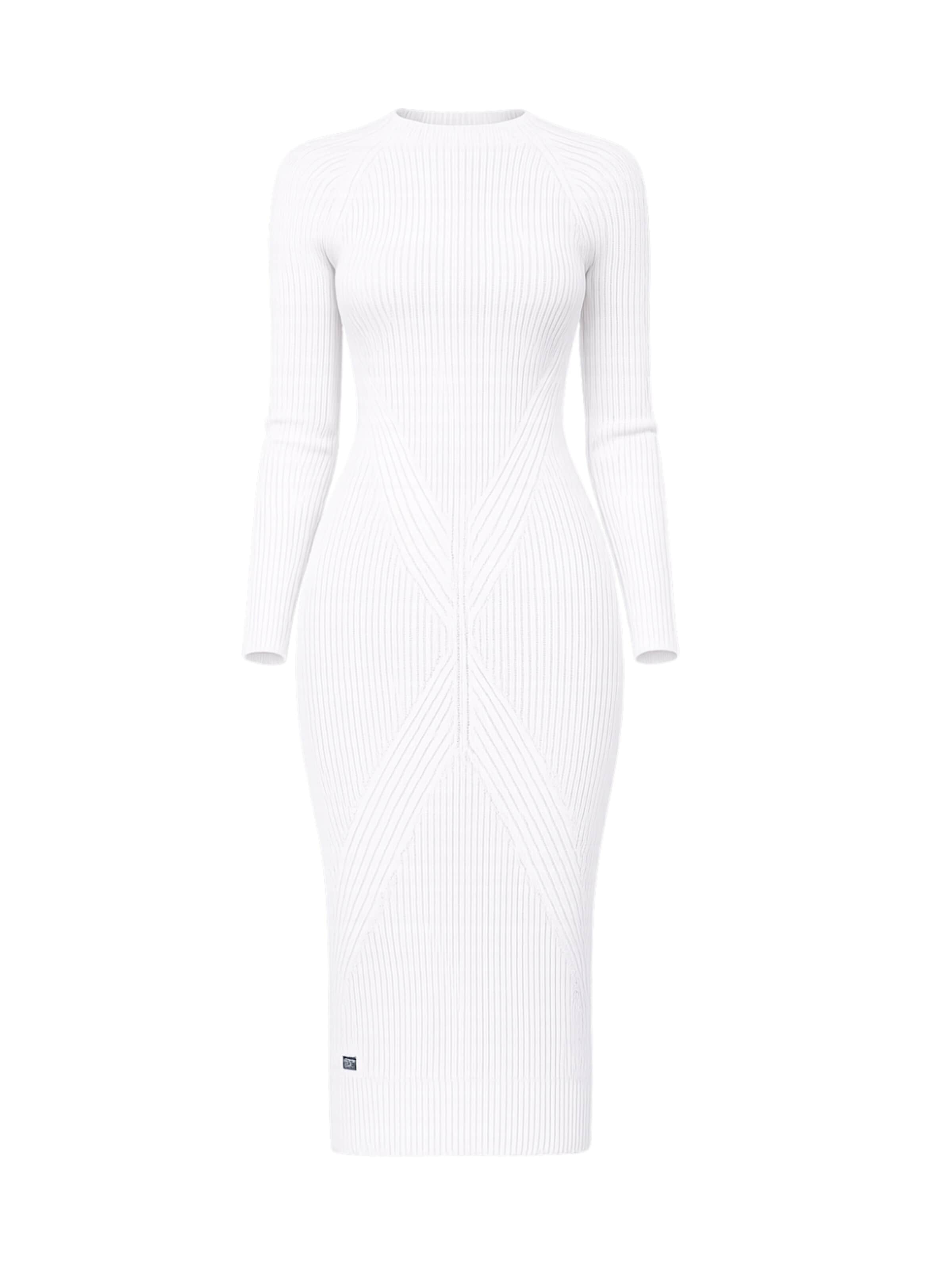 Süel knitwear - Vestido de punto 'Gabi' en blanco: frente