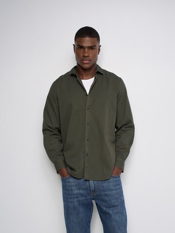 Coupe regular Chemise Salsa Jeans en vert : devant