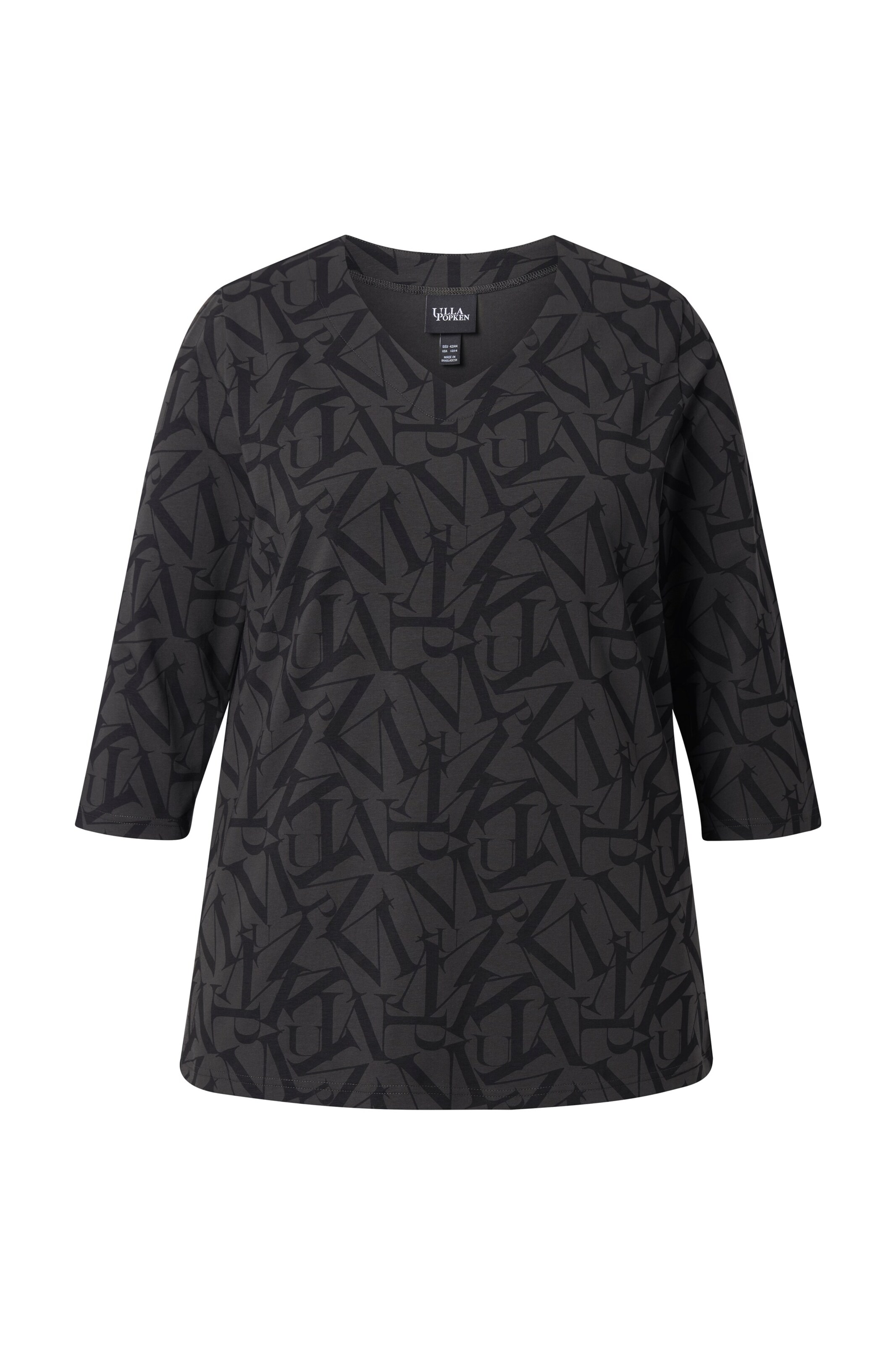 Ulla Popken Shirt in Schwarz: Vorderseite