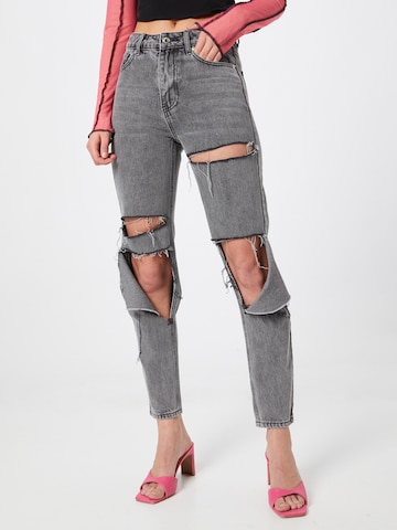 Edikted Slimfit Jeans 'Elle' in Grijs: voorkant