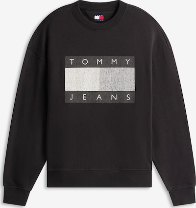 Tommy Jeans Sweater majica '90S' u siva / crna / bijela, Pregled proizvoda