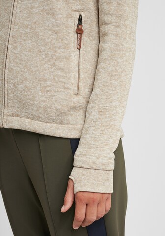 Oxmo Zip-Up Hoodie 'Thory' in Beige