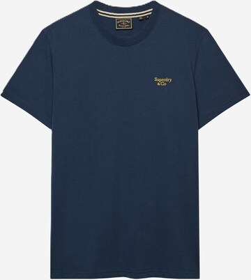 Superdry & Co Тениска 'Essential Serif' в синьо: отпред