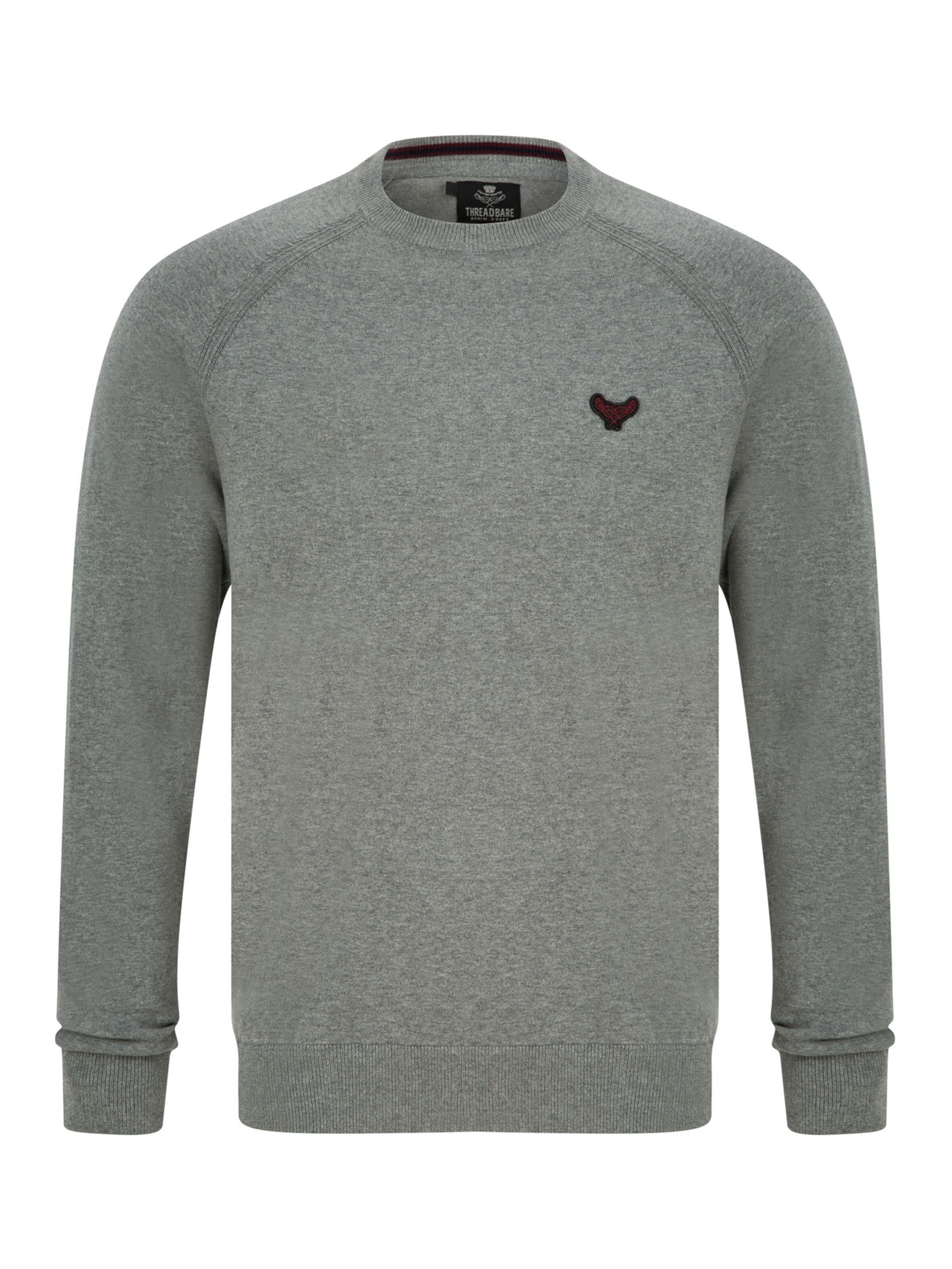 Threadbare Pullover 'Maned' in Grau: Vorderseite