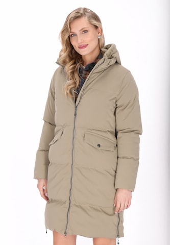 DreiMaster Vintage Wintermantel in Grijs: voorkant