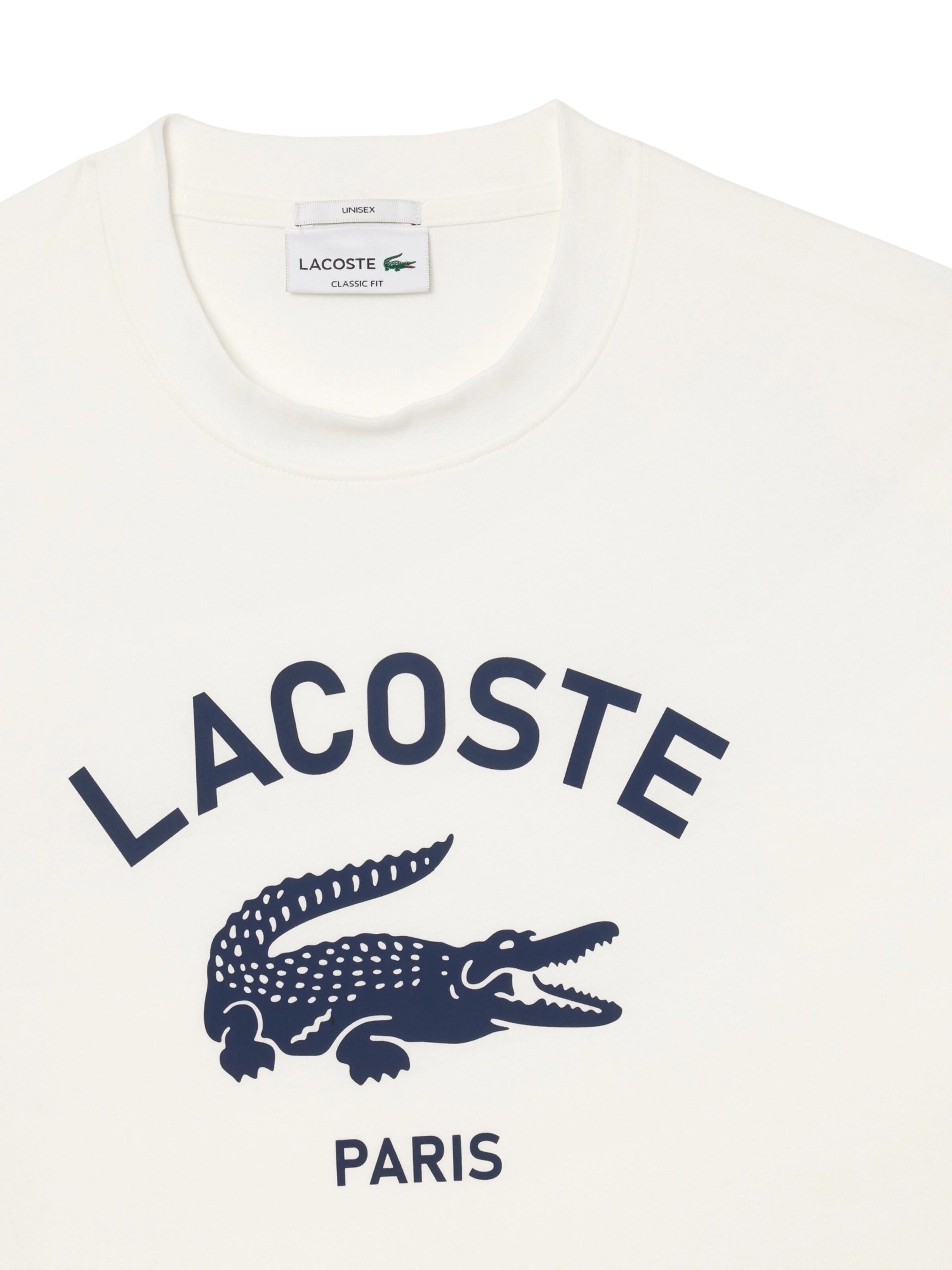 LACOSTE Тениска в бяло