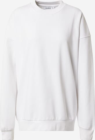 WEEKDAY Μπλούζα φούτερ σε λευκό: μπροστά
