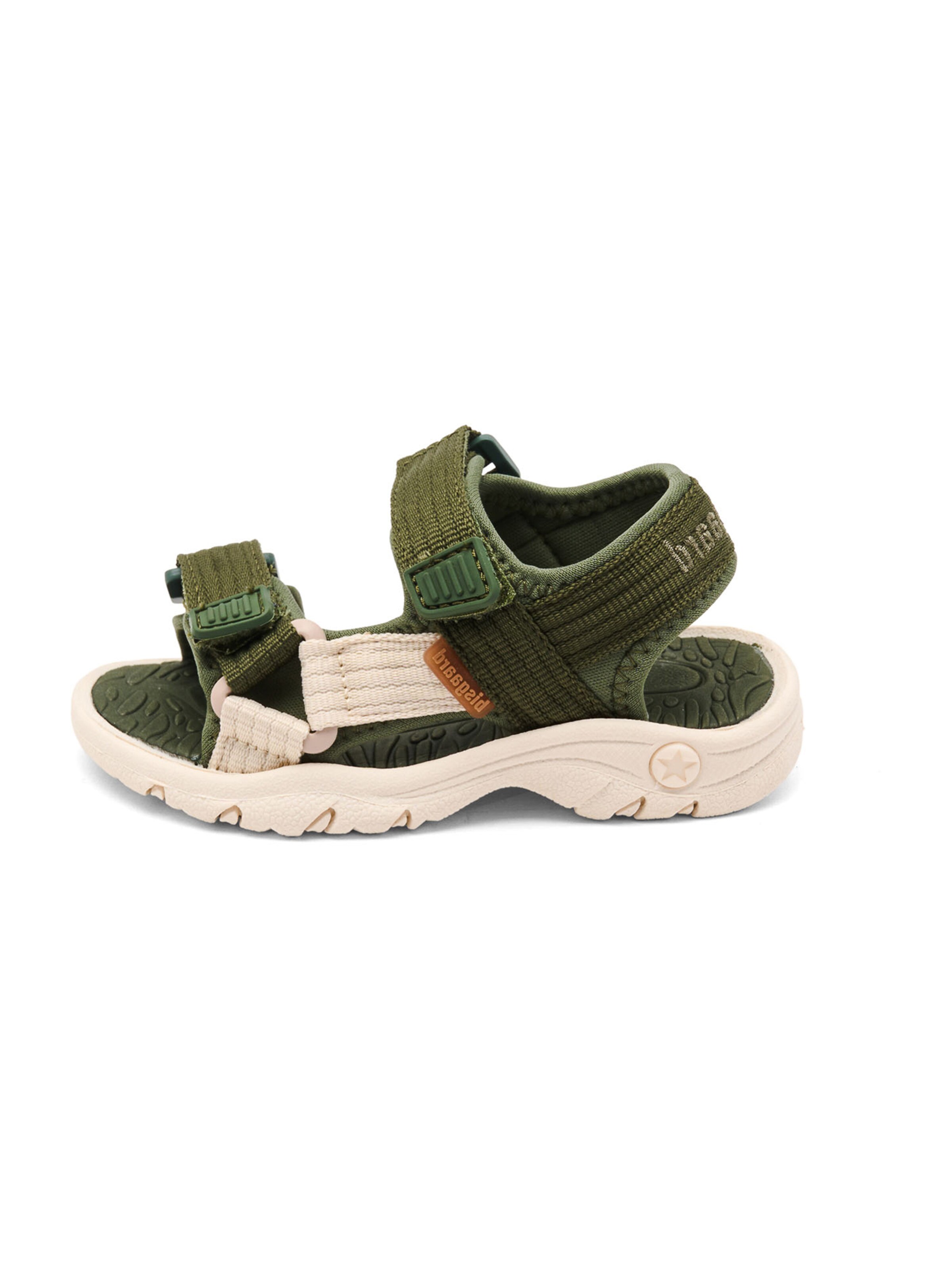 BISGAARD Odprti čevlji 'Nico' | zelena barva