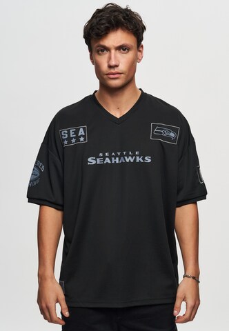 Recovered Shirt 'NFL Seahawks SEA 76 Oversized' in Black: front