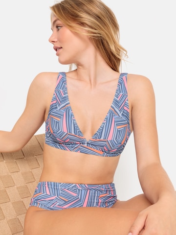 LSCN by LASCANA Triangel Bikinitop 'Lisa' in Blauw: voorkant