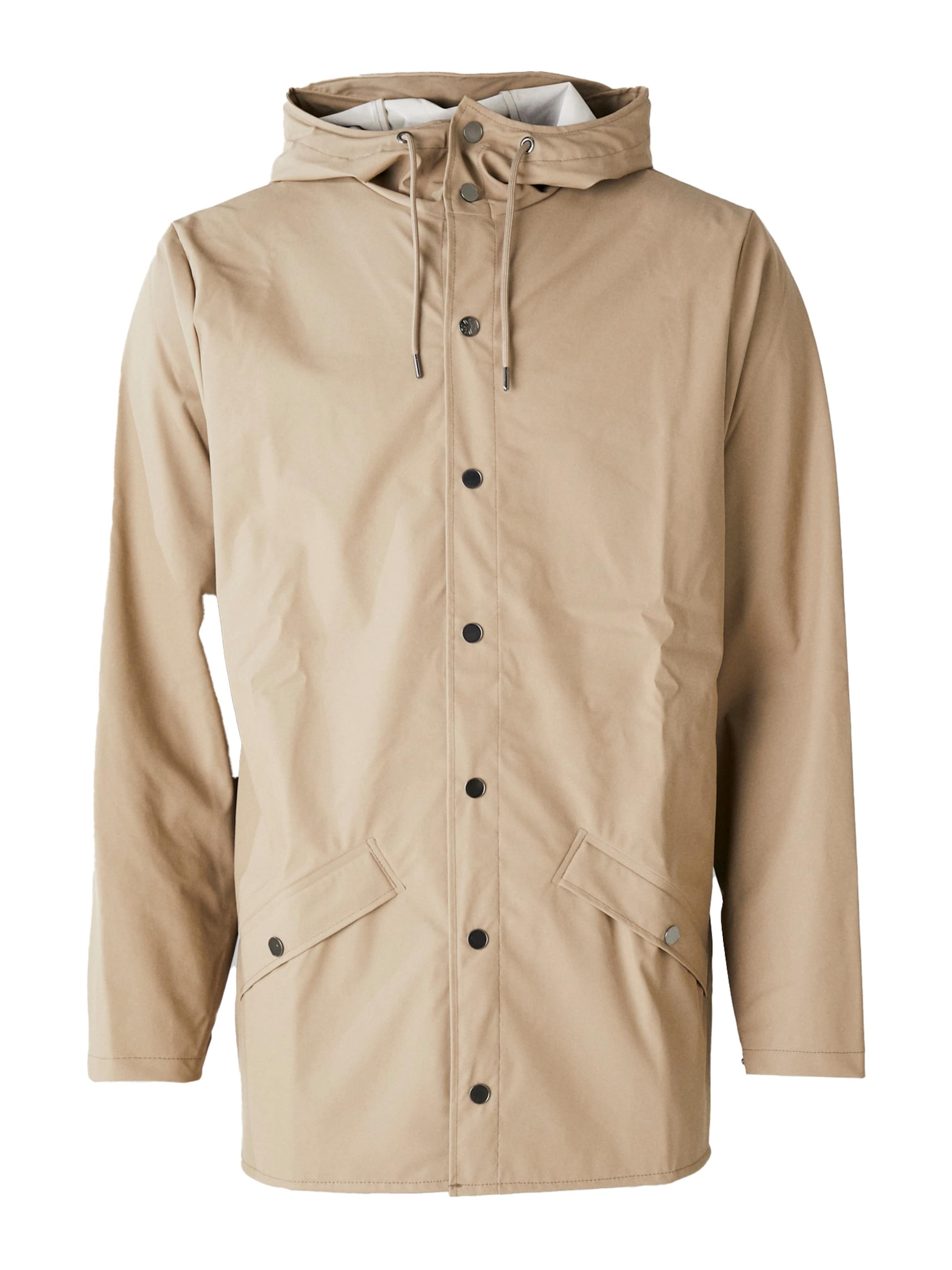 RAINS Performance Jacket in Beige: front