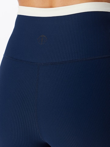 SCHIESSER Skinny Broek ' High Waist Biker Doppelripp - Active ' in Blauw