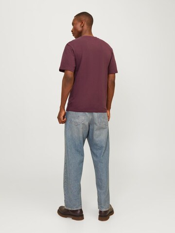 JACK & JONES Tričko 'JJECALEB' - Červená