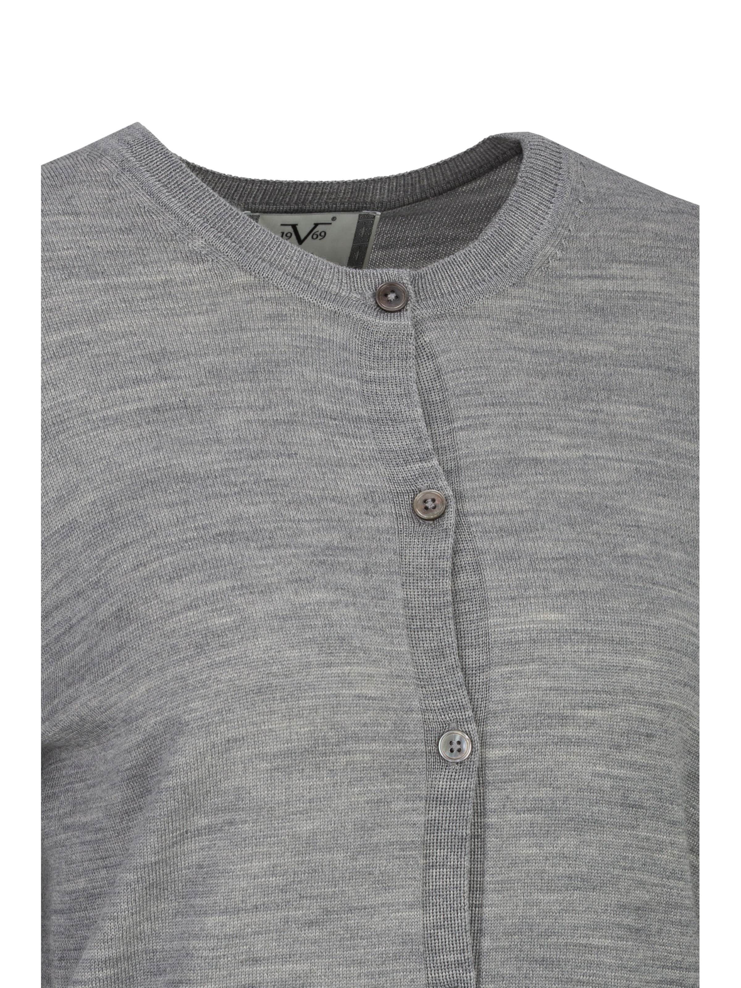 19V69 ITALIA Knit cardigan 'Noella' in Grey