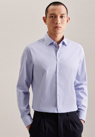 Coupe slim Chemise business SEIDENSTICKER en bleu : devant