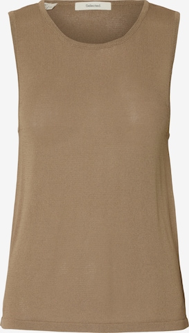 SELECTED FEMME Top z naramnicami | bež barva: sprednja stran